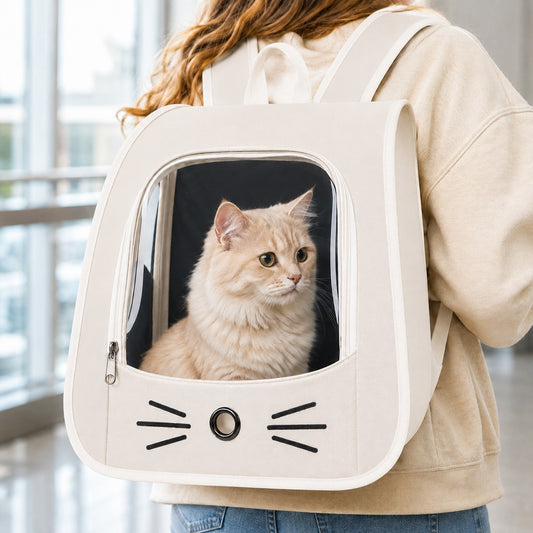 Paws in Awe Transparent Cat Backpack Carrier for Travel & Vet Visits - Breathable, Roomy Pet Backpack for More Comfortable Trips image 11