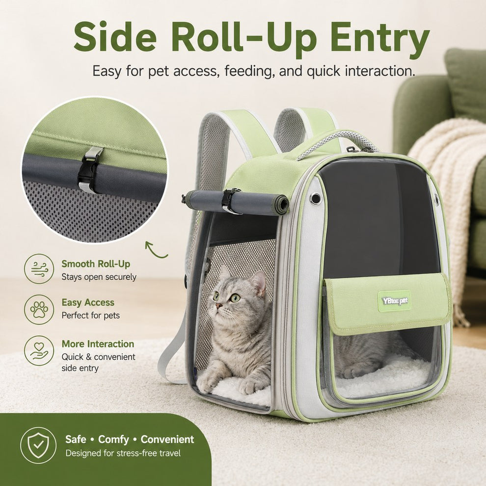 Paws in Awe Transparent Cat Backpack Carrier for Travel & Vet Visits - Breathable, Roomy Pet Backpack for More Comfortable Trips image 3