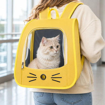 Paws in Awe Transparent Cat Backpack Carrier for Travel & Vet Visits - Breathable, Roomy Pet Backpack for More Comfortable Trips image 14