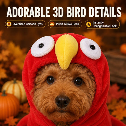Paws in Awe Halloween Turkey Costume for Dogs & Cats - One-Piece Hooded Pet Outfit for Parties & Photos image 4