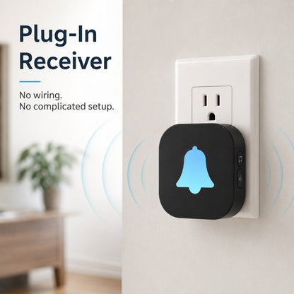 Paws in Awe Wireless Dog Doorbell for Potty Training - Self-Powered Paw Button & Plug-In Chime to Help Dogs Ask to Go Outside image 6