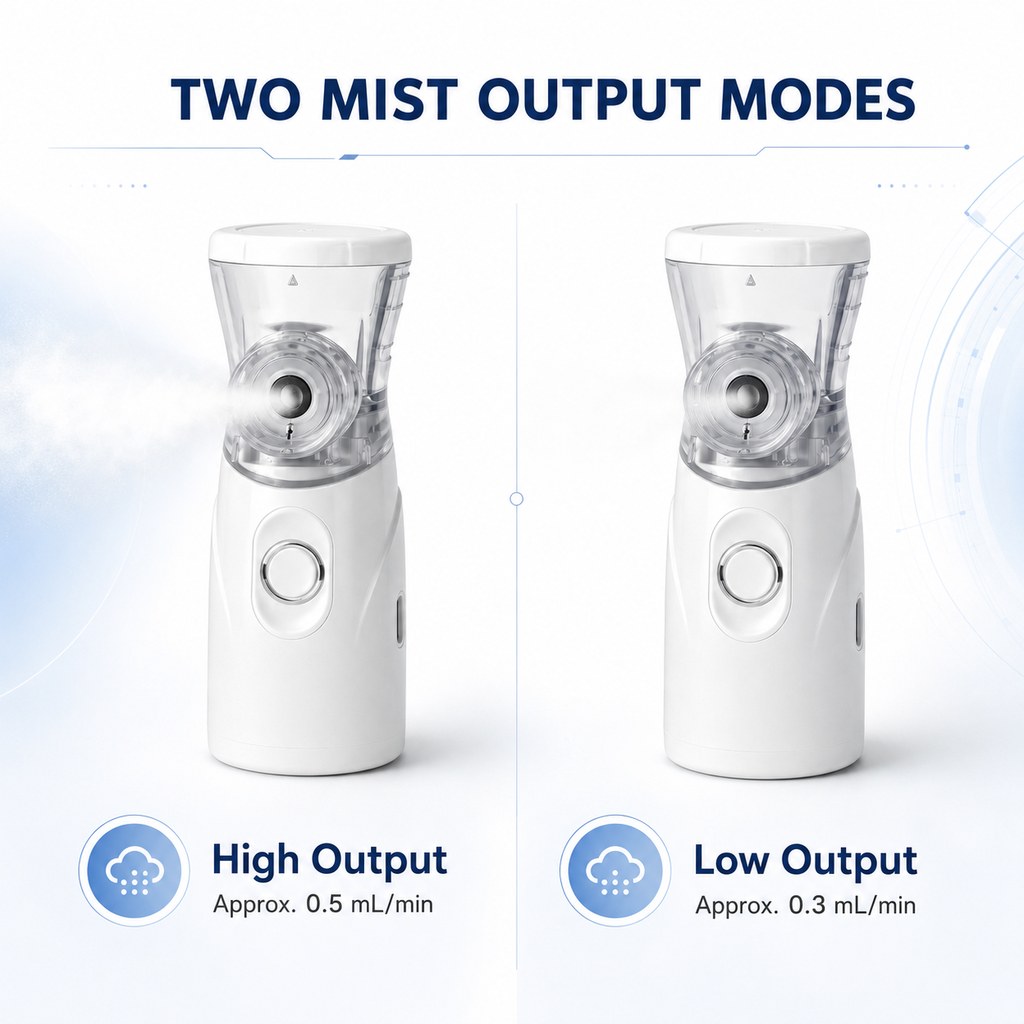 Pet nebulizer with two mist output modes