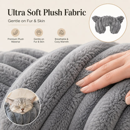 Paws in Awe Cozy U-Shaped Pet Neck Pillow for Cats & Small Dogs – Soft Plush Sleeping Support Cushion for Comfortable Naps at Home & Travel image 5