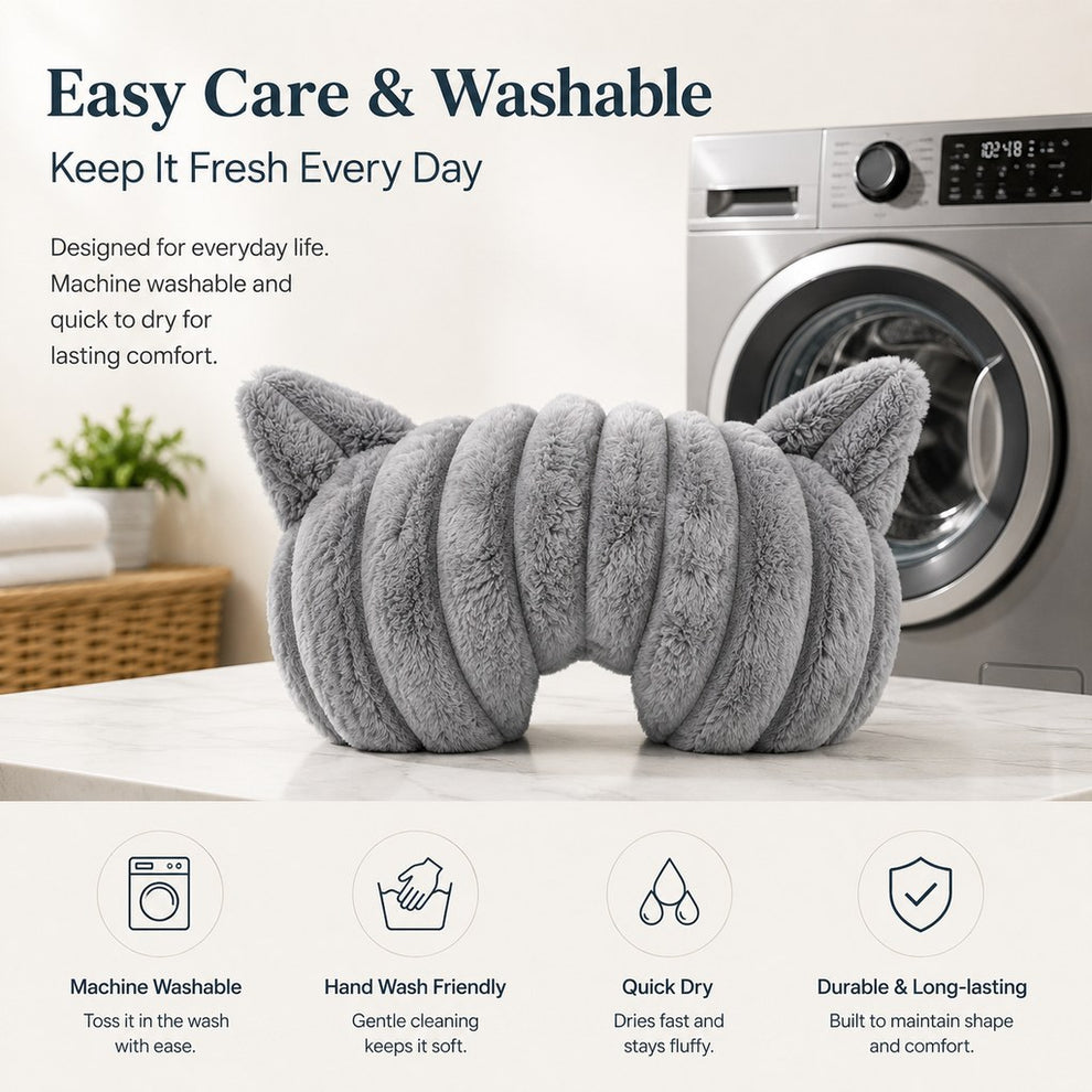 Paws in Awe Cozy U-Shaped Pet Neck Pillow for Cats & Small Dogs – Soft Plush Sleeping Support Cushion for Comfortable Naps at Home & Travel image 9