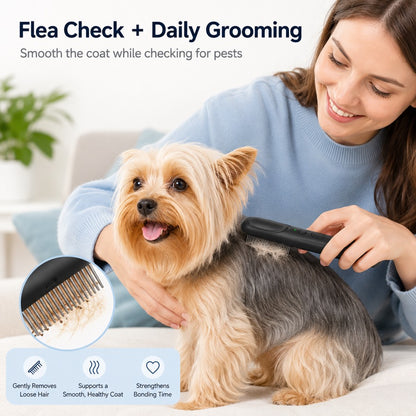 Paws in Awe Electric Flea Comb for Dogs & Cats – At-Home Flea Check & Loose Hair Grooming Without Sprays image 4
