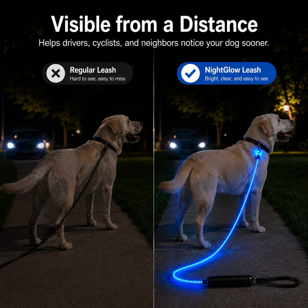 Visible from a distance dog safety leash