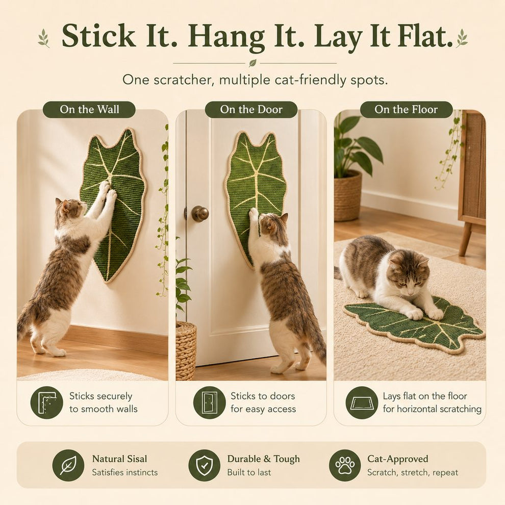 Wall door and floor sisal cat scratcher mat
