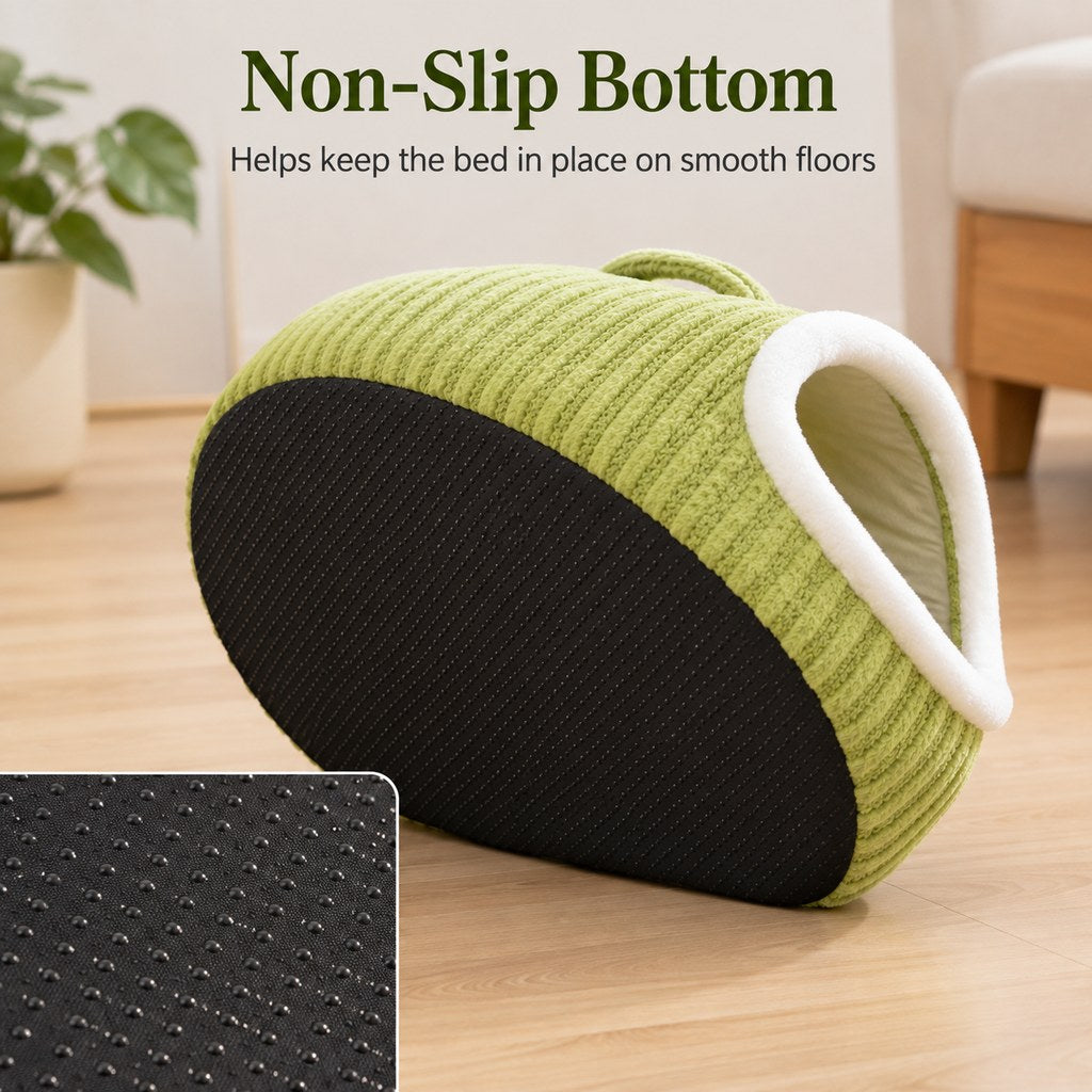 Paws in Awe Warm Cave Dog Bed for Winter Indoor Sleep - Cozy Enclosed Pet Bed for Small Dogs & Cats image 4