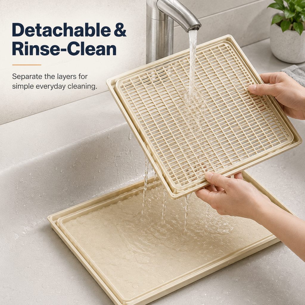 Paws in Awe Modular Cat Litter Mat for Litter Box Exits - Double-Layer Litter Trap for Cleaner Floors image 7