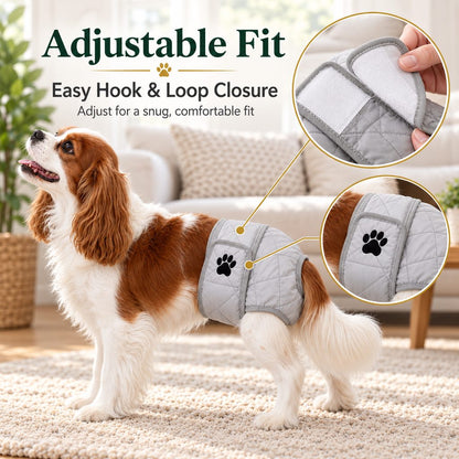 adjustable hook and loop female dog diaper fit
