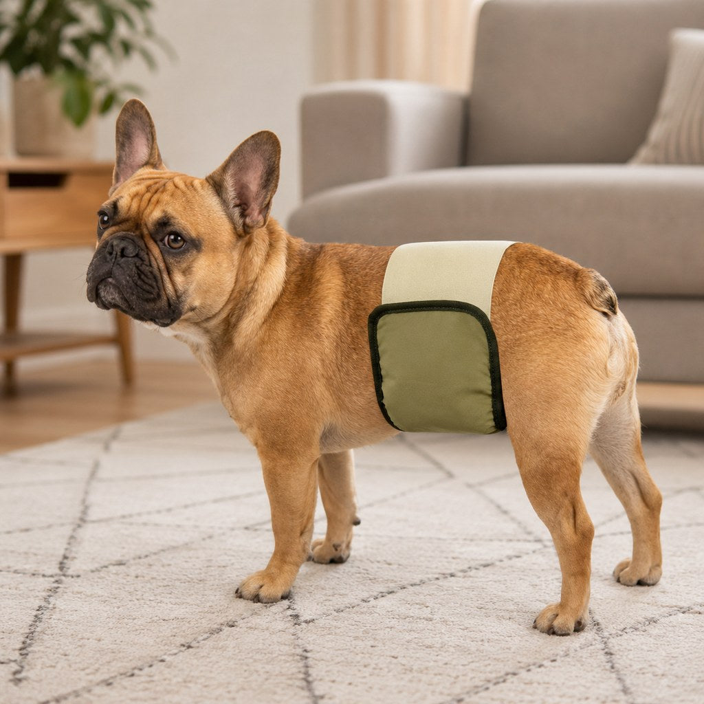 Paws in Awe 3-Pack Washable Male Dog Belly Bands for Indoor Marking & Senior Dribbles - Reusable Dog Diaper Wraps to Protect Floors & Furniture image 12