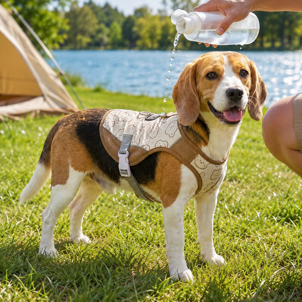 Paws in Awe Water-Activated Dog Cooling Sun Vest for Summer Walks, Camping & Outdoor Heat Relief image 1