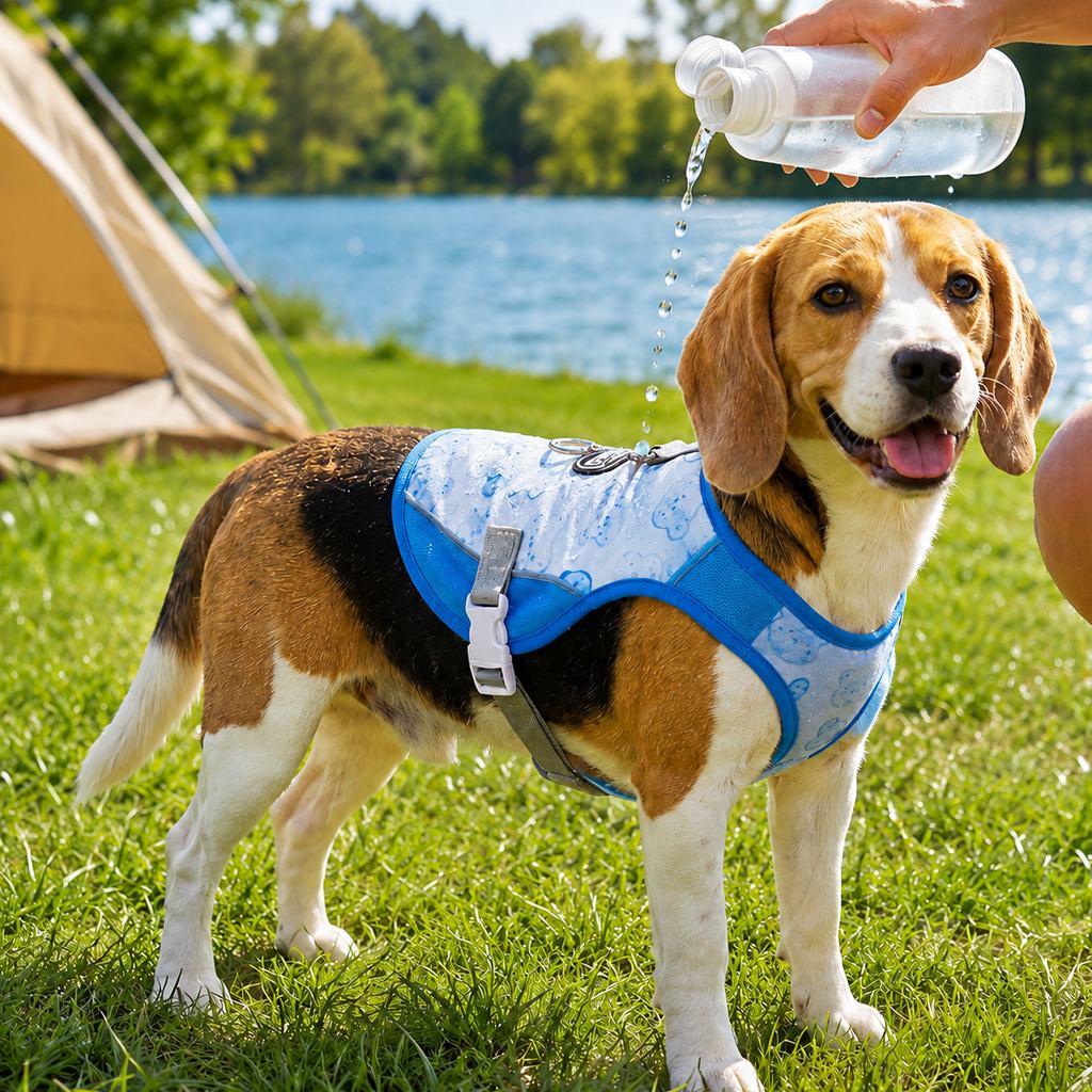 Paws in Awe Water-Activated Dog Cooling Sun Vest for Summer Walks, Camping & Outdoor Heat Relief image 11