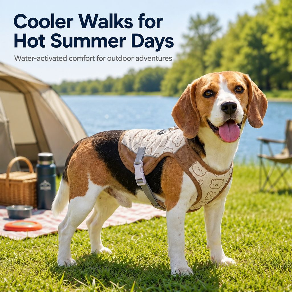 Paws in Awe Water-Activated Dog Cooling Sun Vest for Summer Walks, Camping & Outdoor Heat Relief image 6