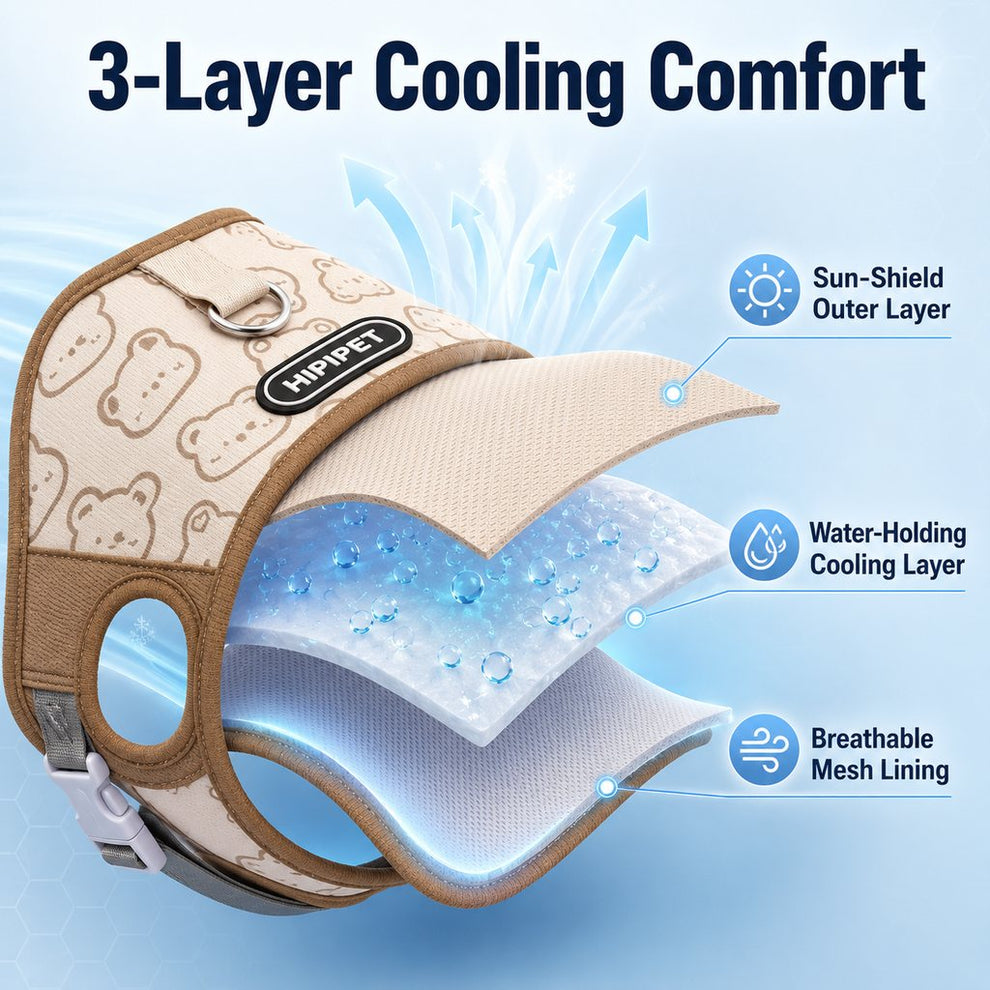 Paws in Awe Water-Activated Dog Cooling Sun Vest for Summer Walks, Camping & Outdoor Heat Relief image 4