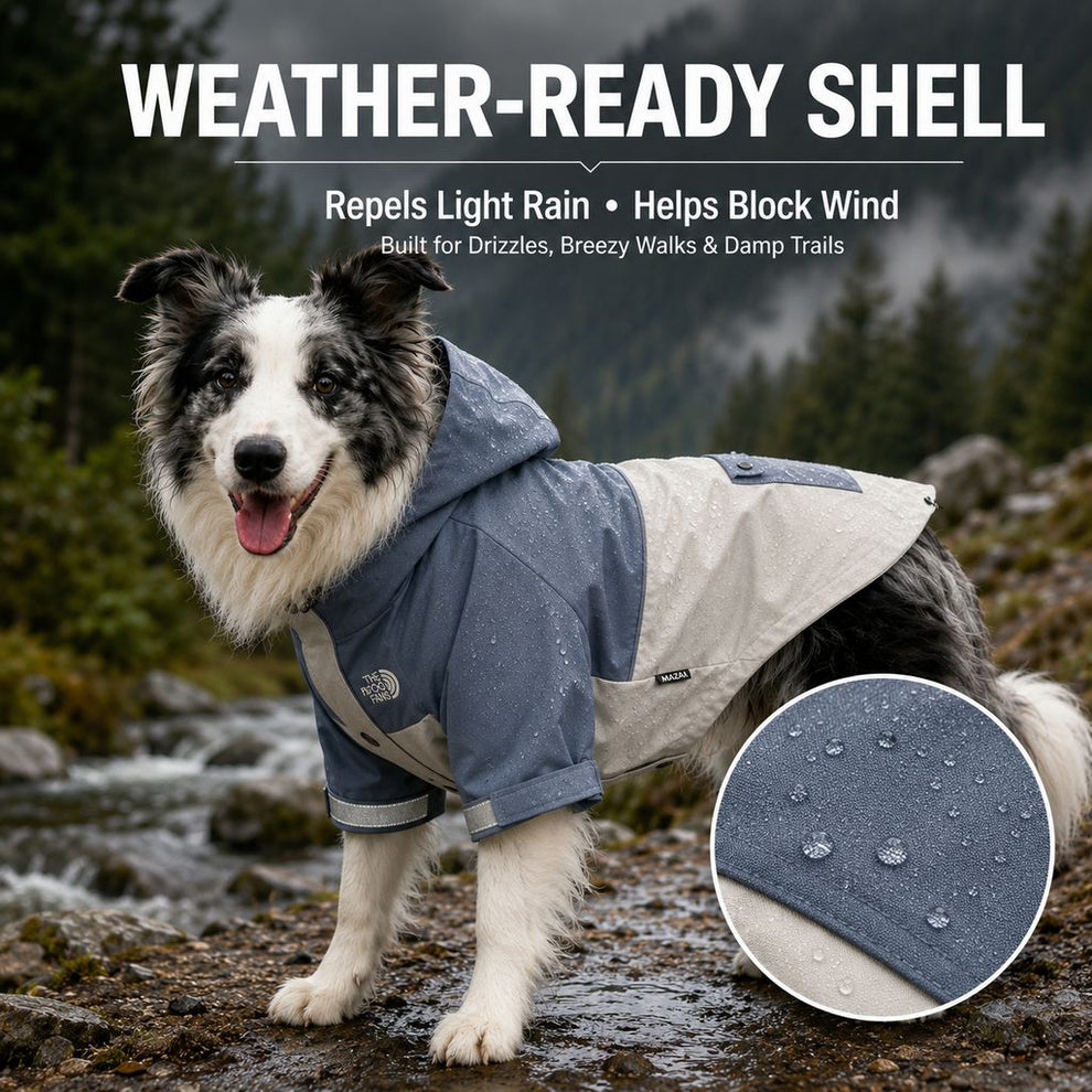 Paws in Awe Lightweight Water-Resistant Dog Windbreaker – Rain & Wind Coverage for Chilly Walks image 4
