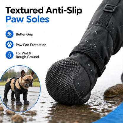 Waterproof dog boots for rain mud and wet grass