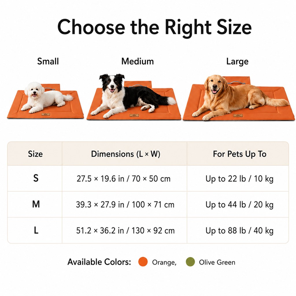 Paws in Awe Waterproof Outdoor Pet Camping Mat - Foldable Dog Travel Bed for Camping, Car Trunk & Patio, Keeps Pets Off Wet Grass & Dirt image 8