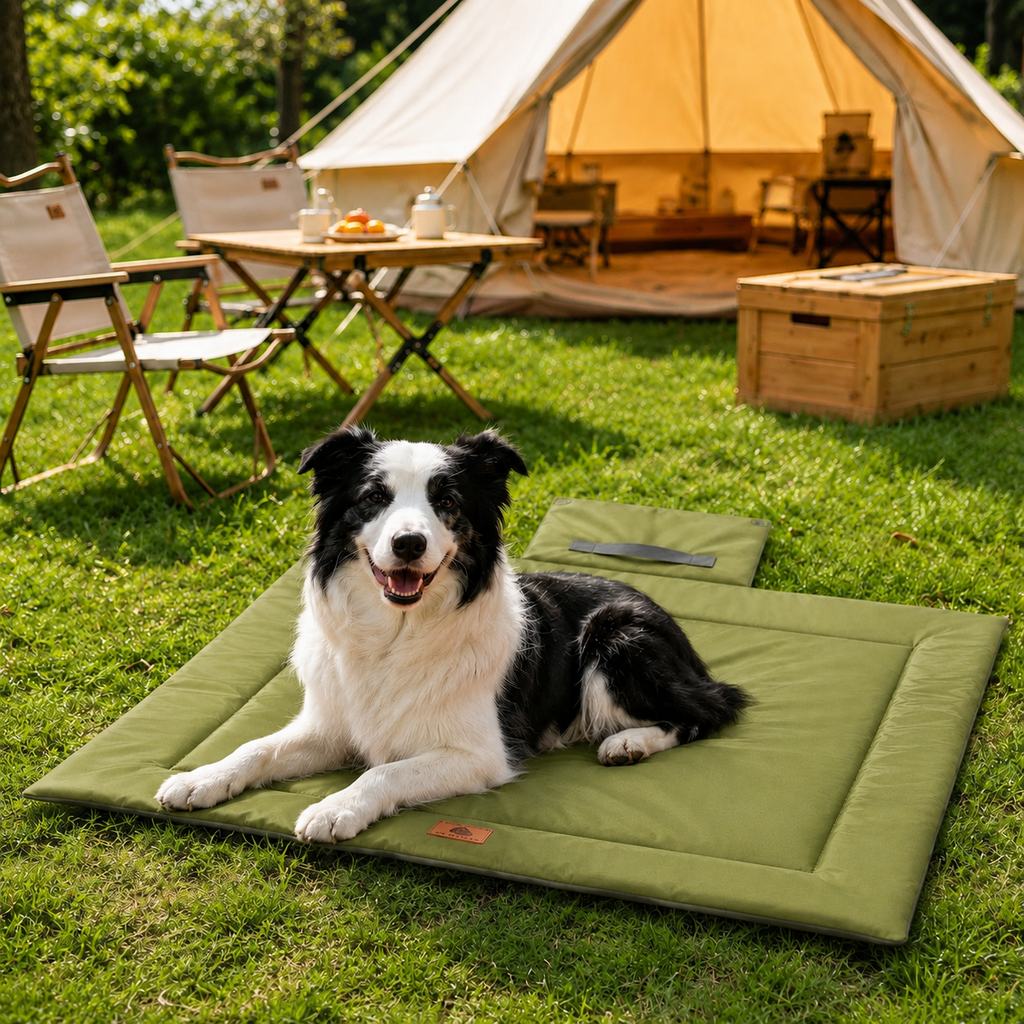 Paws in Awe Waterproof Outdoor Pet Camping Mat - Foldable Dog Travel Bed for Camping, Car Trunk & Patio, Keeps Pets Off Wet Grass & Dirt image 9
