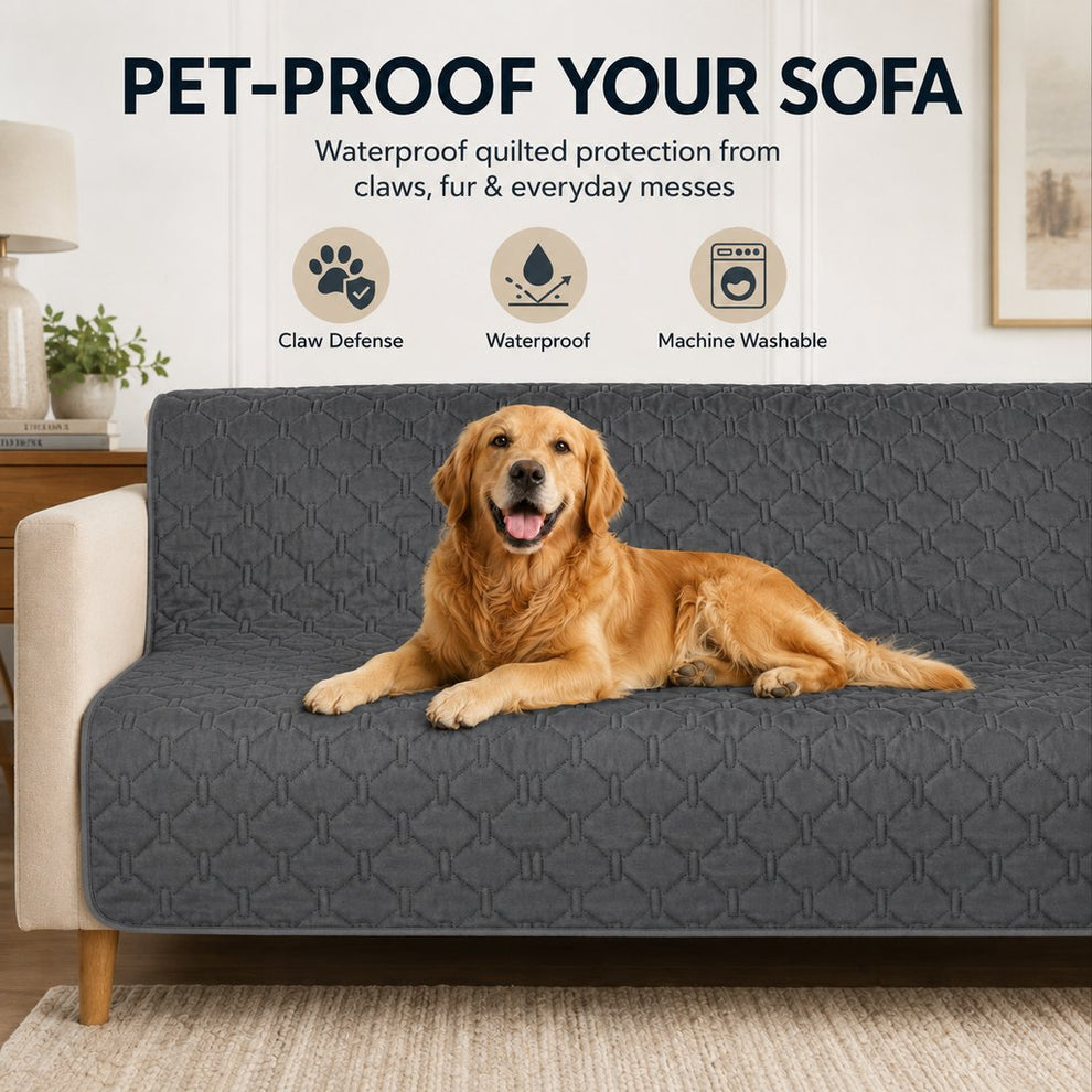 Paws in Awe Waterproof Pet Sofa Protector Cover for Dogs & Cats - Quilted Furniture Cover for Couch, Bed & Car Seat Protection image 5