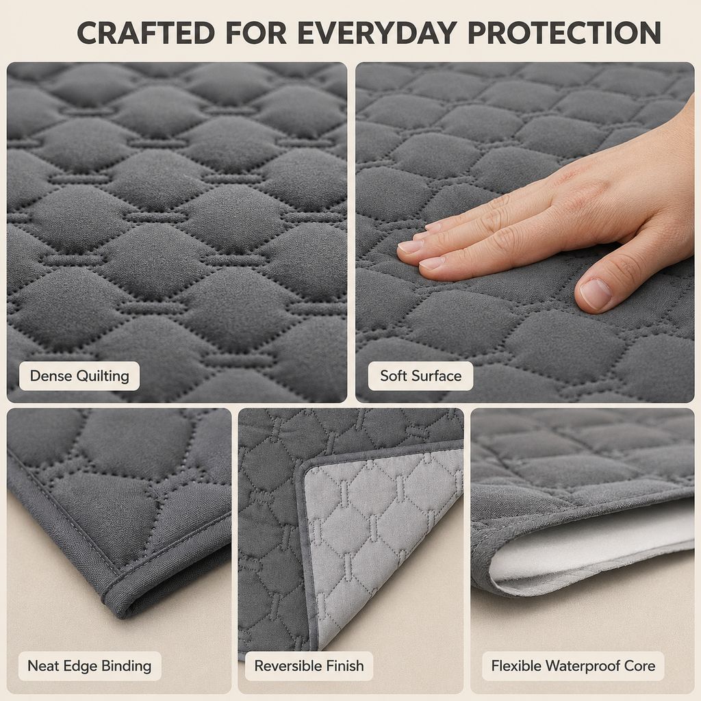 Paws in Awe Waterproof Pet Sofa Protector Cover for Dogs & Cats - Quilted Furniture Cover for Couch, Bed & Car Seat Protection image 8