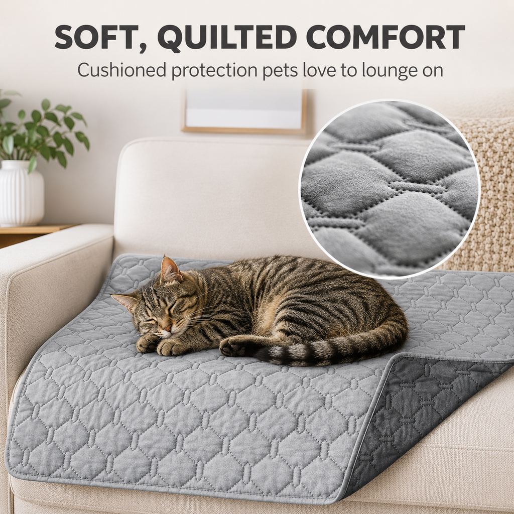Paws in Awe Waterproof Pet Sofa Protector Cover for Dogs & Cats - Quilted Furniture Cover for Couch, Bed & Car Seat Protection image 6