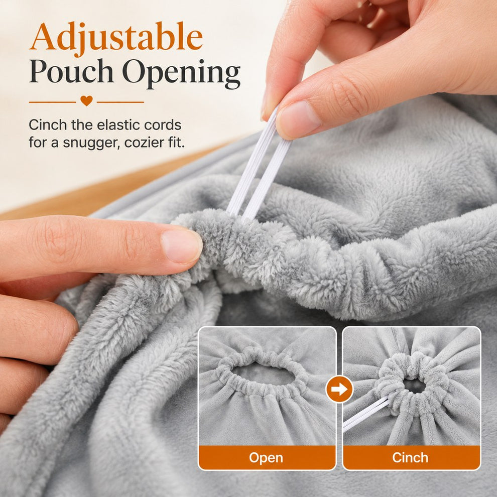 Paws in Awe Wearable Cat Cuddle Apron for Reading & Working at Home - Soft Plush Lap Pouch Helps Keep Cats Cozy and Fur Off Clothes image 6