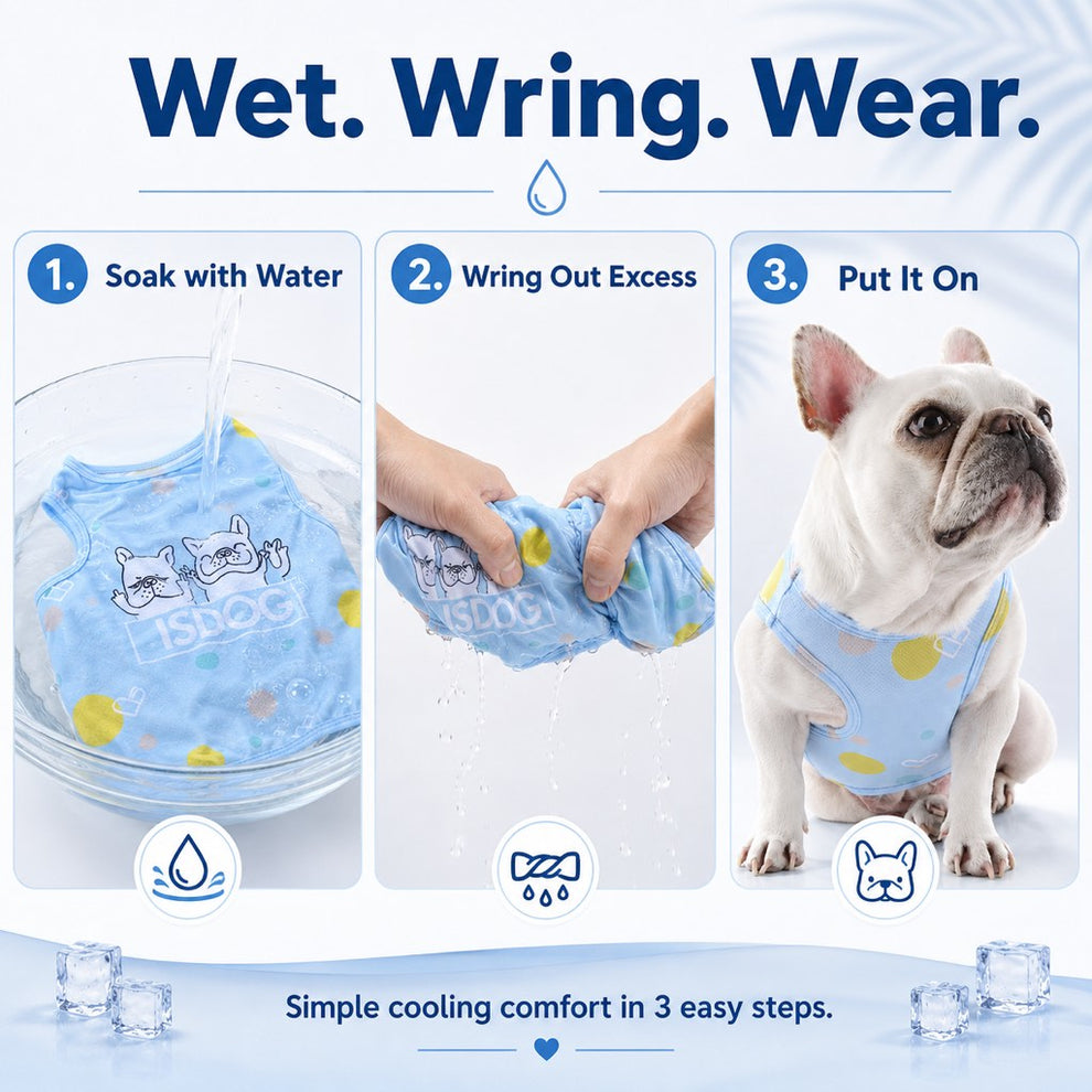 Lightweight breathable dog cooling shirt for summer