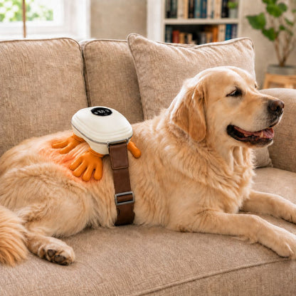 White remote control dog massager new lifestyle image