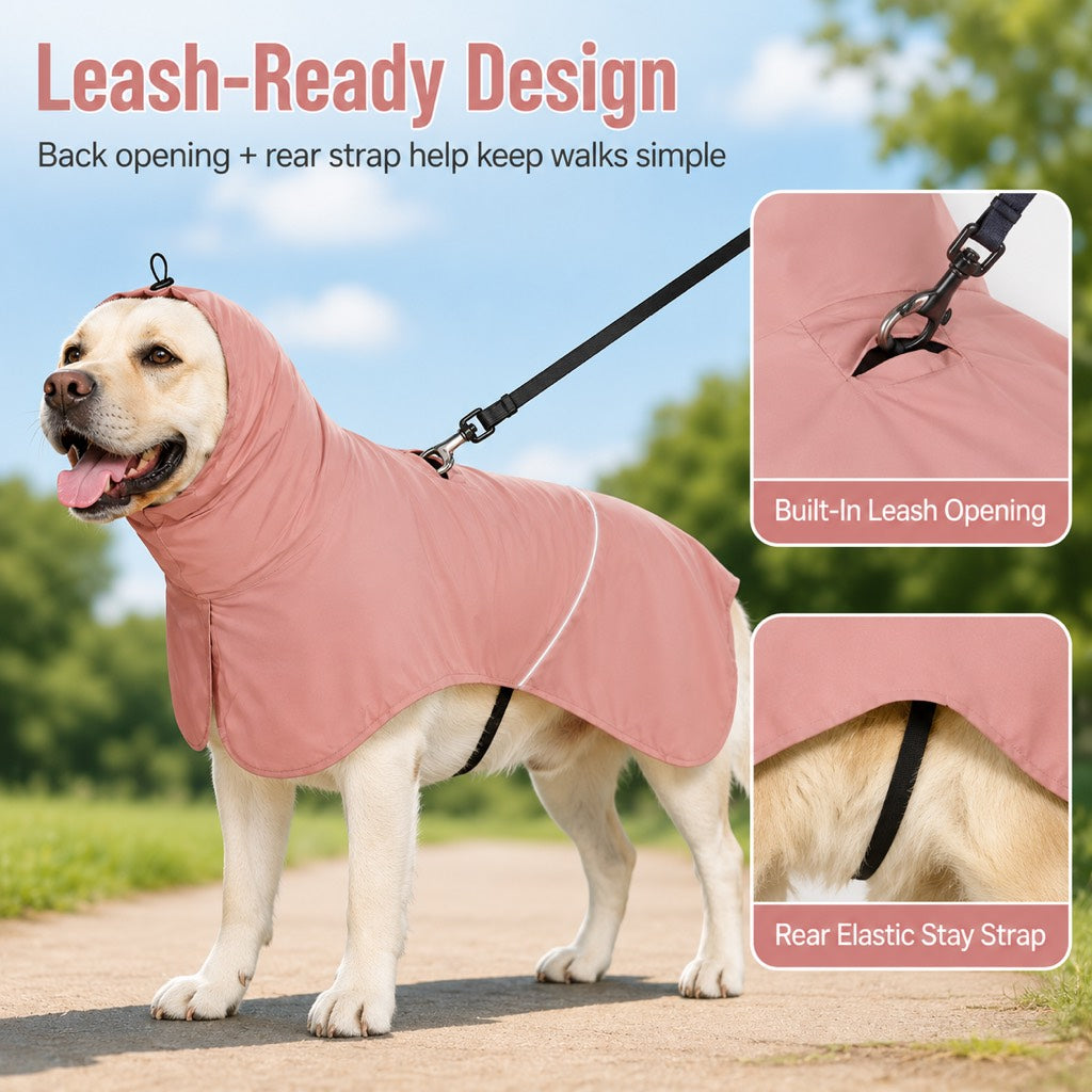 Paws in Awe Hooded Dog Sun & Rain Cape for Summer Walks - Lightweight Neck-to-Back Coverage for Drizzle, Wind & Sunny Outdoor Days image 6