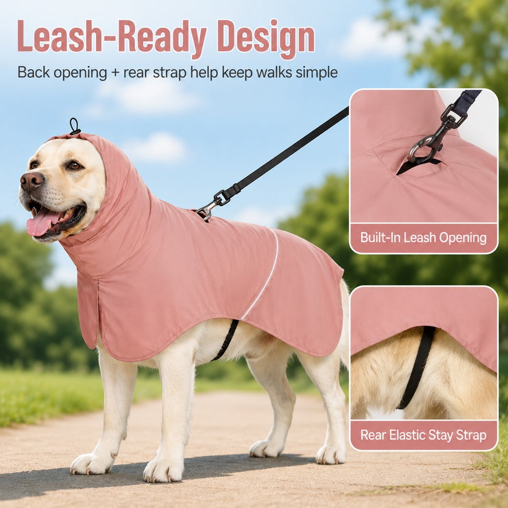 Paws in Awe Hooded Dog Sun & Rain Cape for Summer Walks - Lightweight Neck-to-Back Coverage for Drizzle, Wind & Sunny Outdoor Days image 6