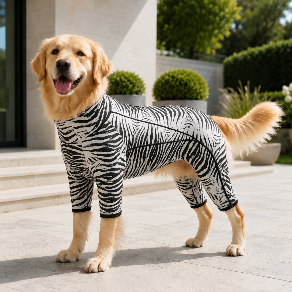 Paws in Awe Four-Leg Full-Body Dog Jumpsuit for Home & Outdoor Wear – Helps Contain Loose Fur & Everyday Dirt image 14