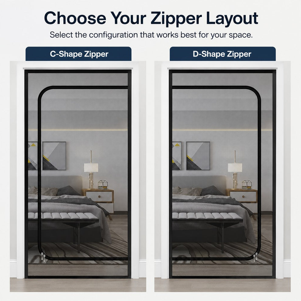 Zippered Pet Mesh Door Barrier for Bedrooms & Home Offices - Helps Keep Cats in Designated Rooms Without Closing the Door image 8